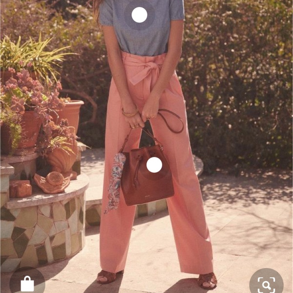 Sézane Aurthur pants in Blush